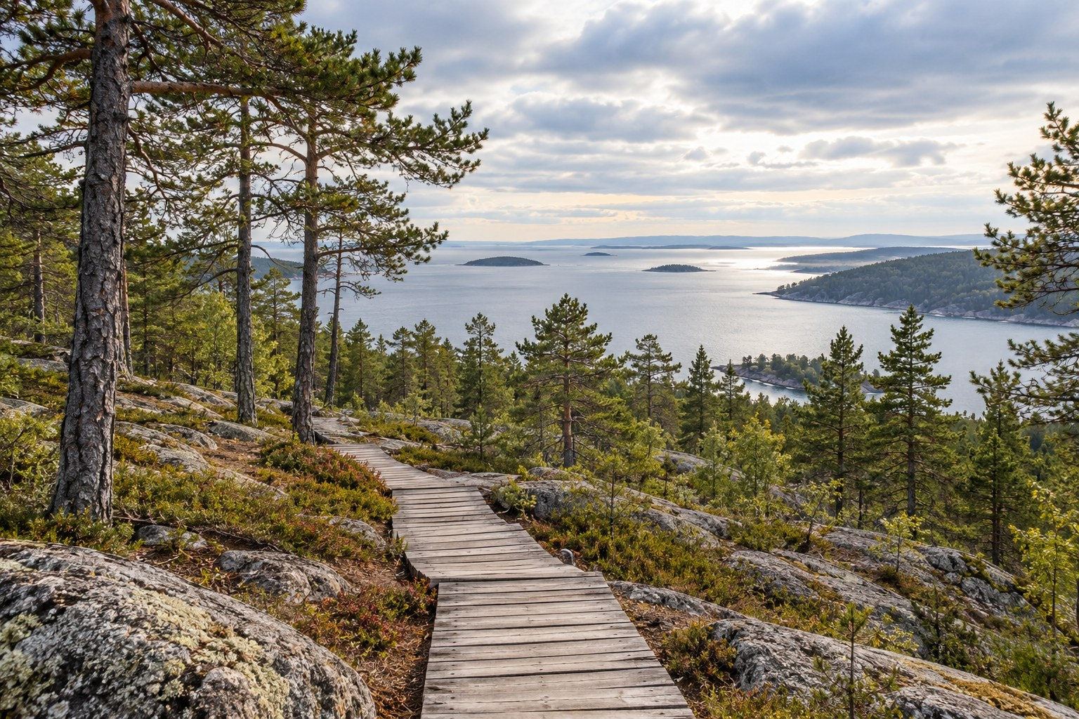AI-genererad stämningsbild av svensk kustnatur